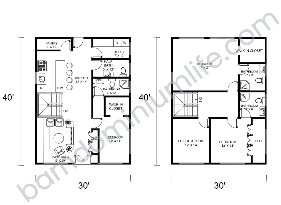 two-story barndominiums