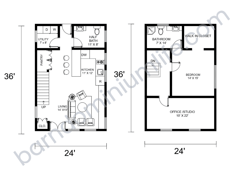 two-story barndominiums