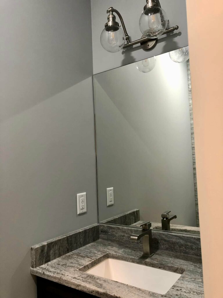 Indiana Barndominium Bathroom (2) Sink - Andrew and Vanessa Miller