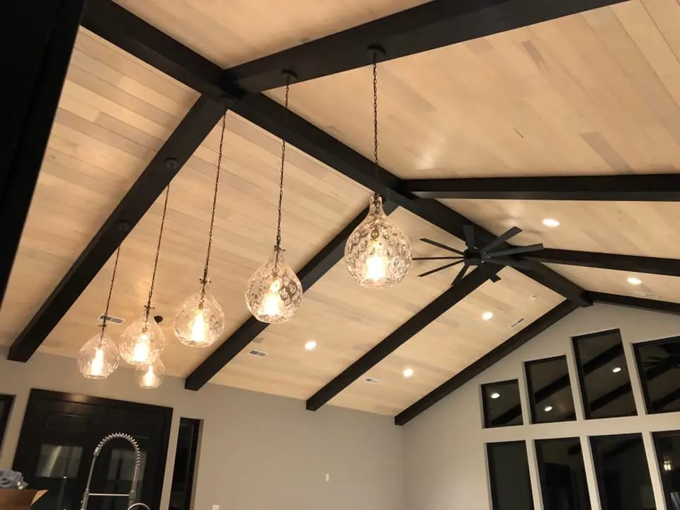 Indiana Barndominium ceiling - Andrew and Vanessa Miller