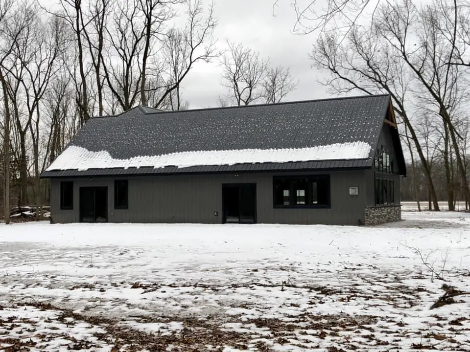 Indiana Barndominium side exterior - Andrew and Vanessa Miller