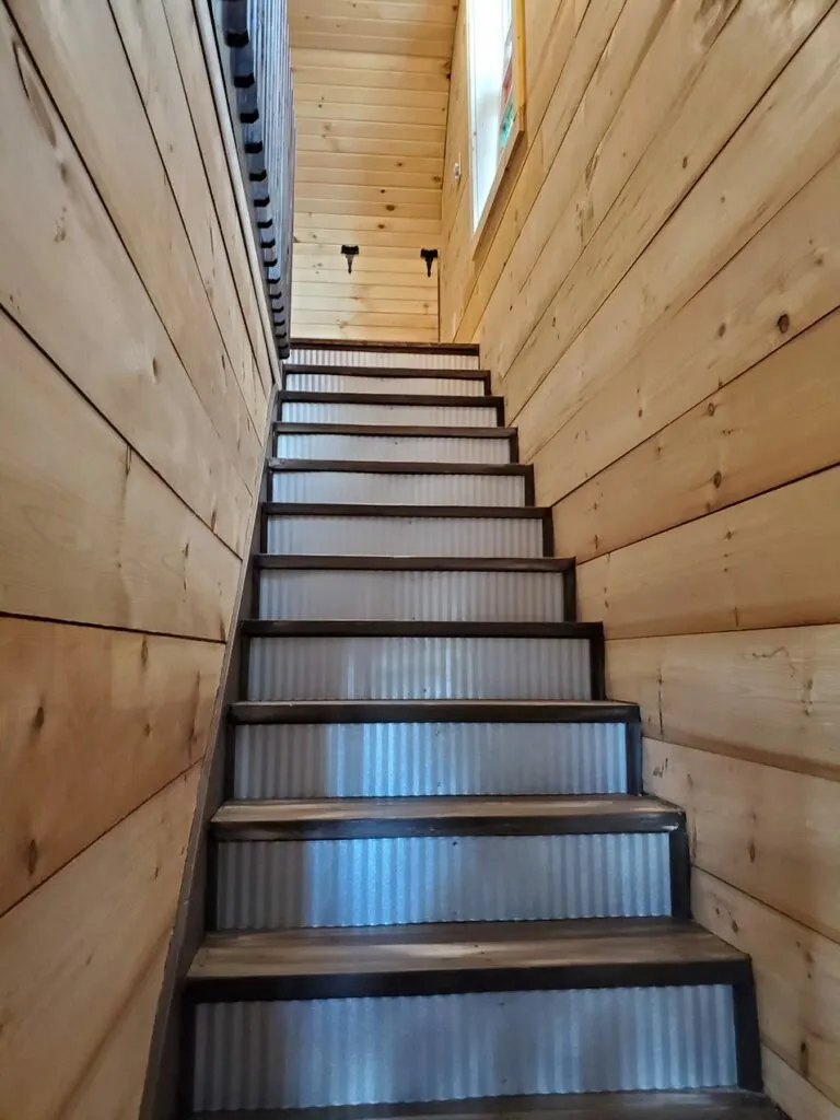 West Liberty, Ohio Barndominium Stairs - Lucia Ober