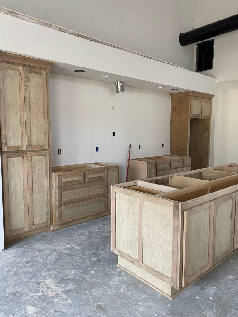 Interior finishes: kitchen cabinets! 
