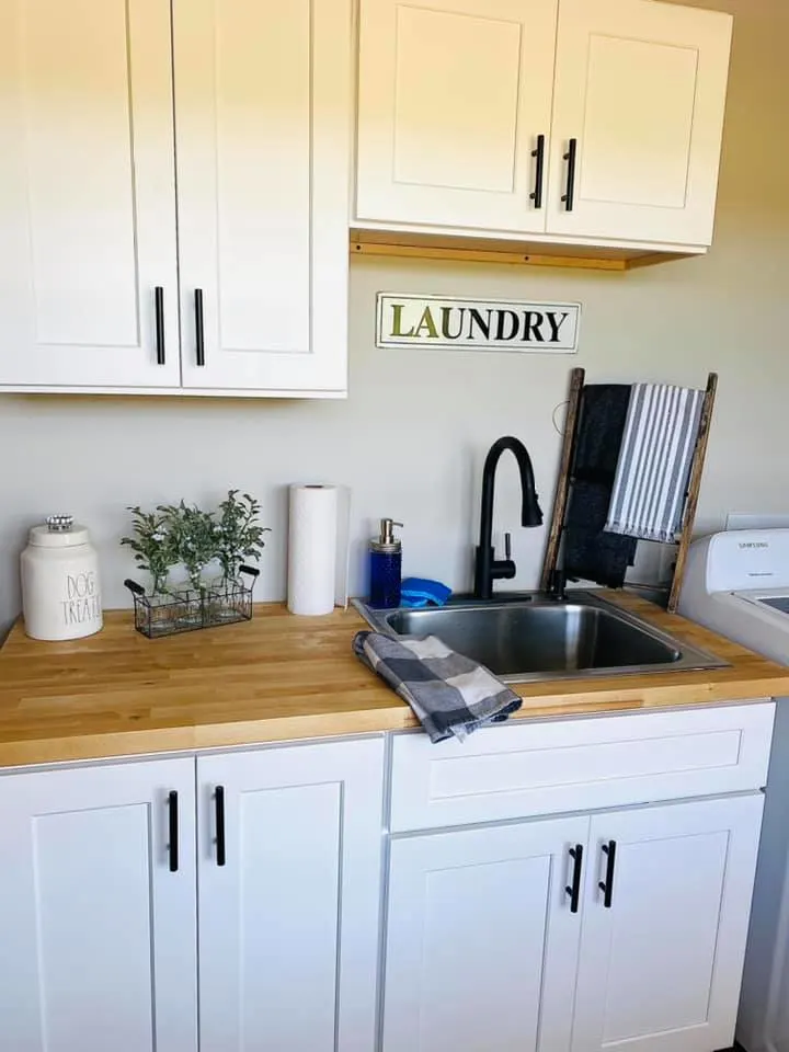 Comer Couple's Georgia Barndominium - Laundry Room Sink