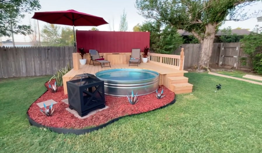 maintain a stock tank pool located at your backyard