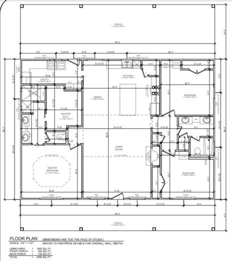 Stunning 3 Bedroom Barndominium Floor Plans