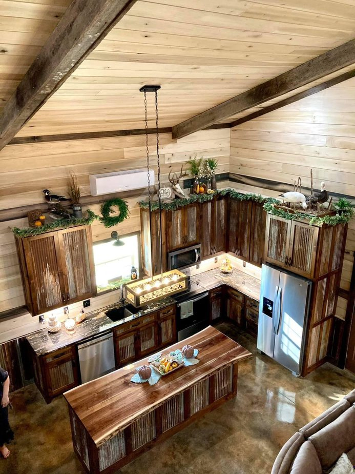 Barndominium Under 200K - Aerial Kitchen