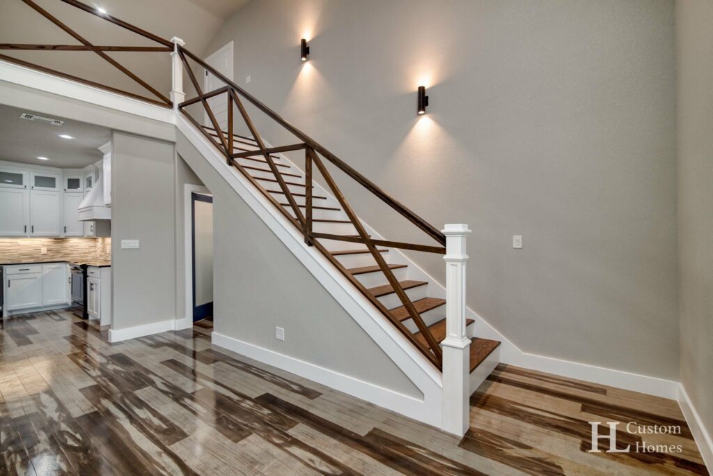 Weatherford, Texas Barndominium by HL Custom Homes - Stairs 