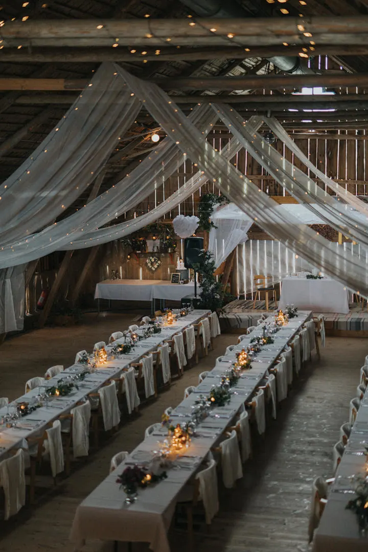 pole barn wedding venue idea