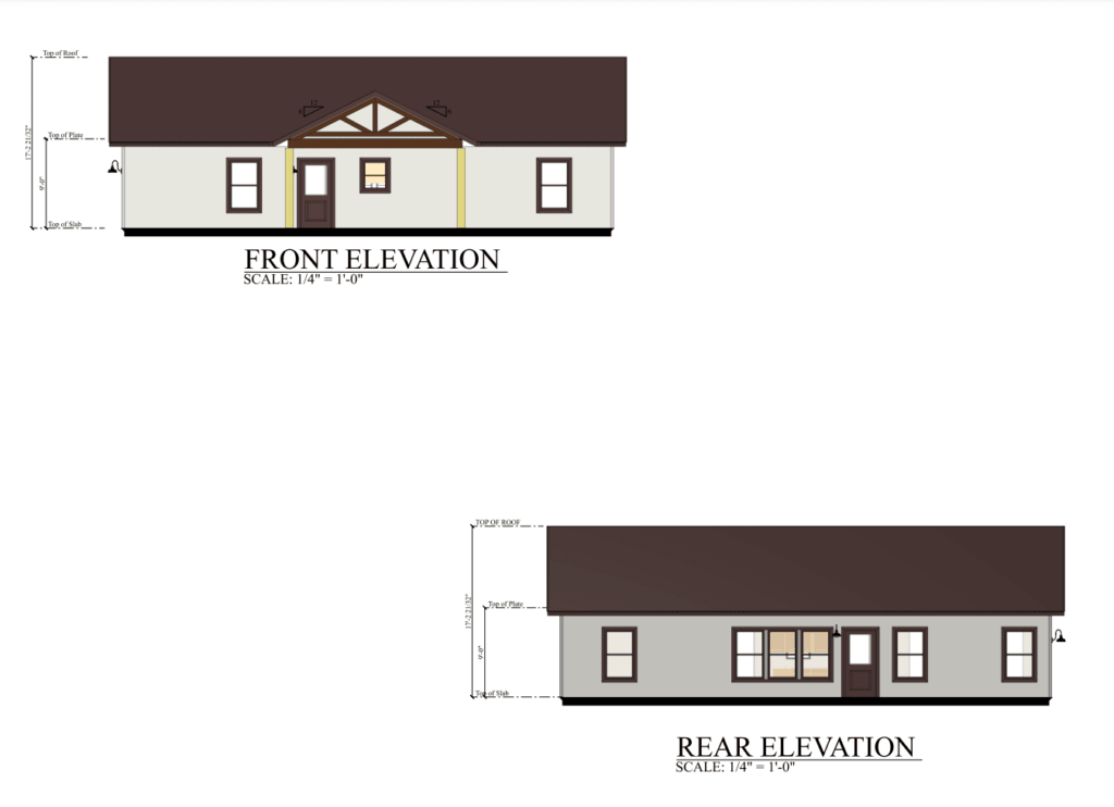 PL-62303 Front & Rear Elevation