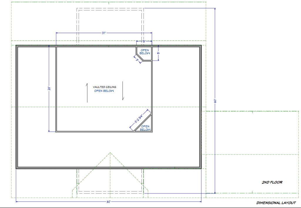 LP-3203 Aurora Barndominium Second Floor Plan