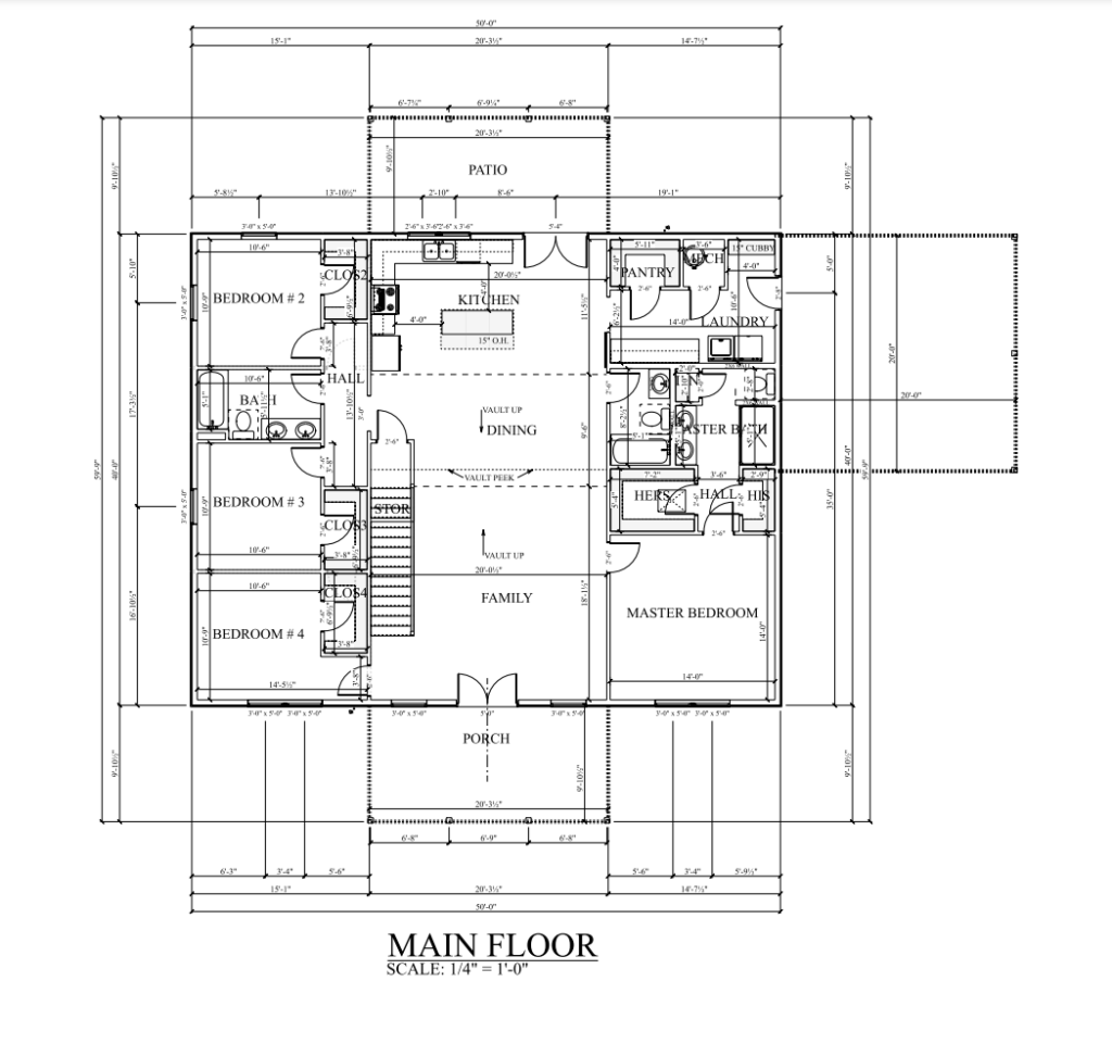 PL-2806 Bilbrey First Floor Plan