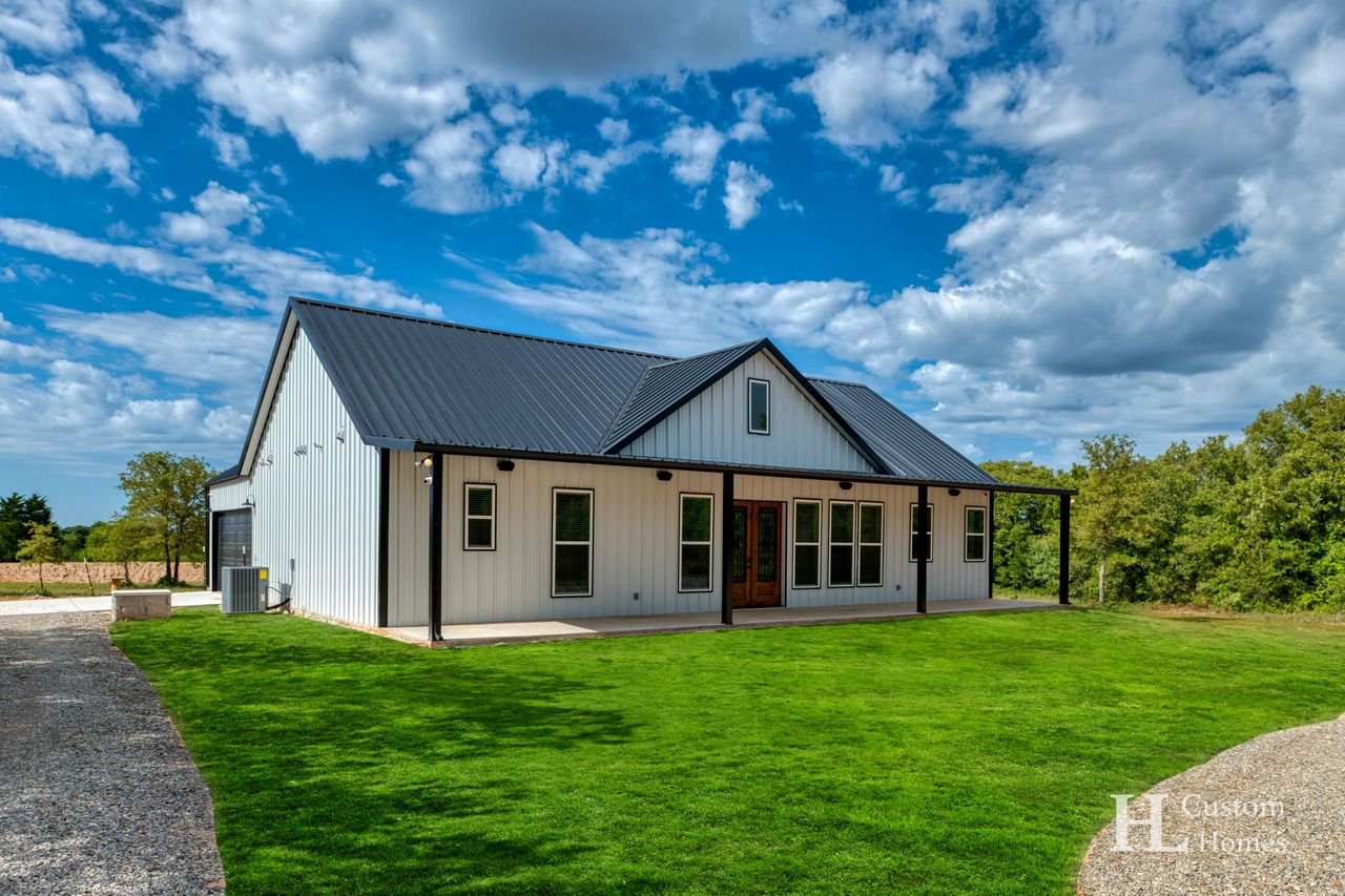 White Metal Home by HL Custom Homes (Perrin, Texas)