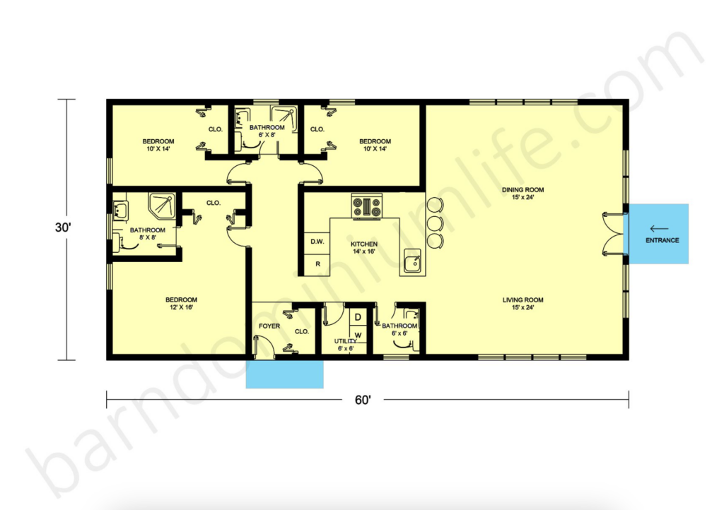 1800 sq ft barndominium floor plans