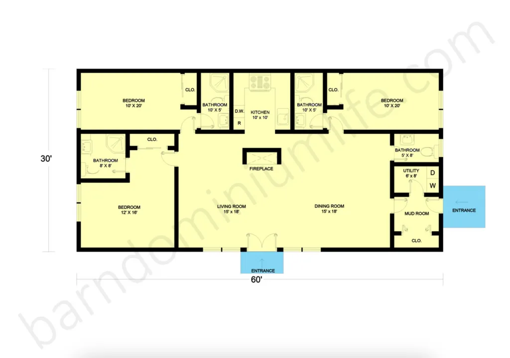 1800 sq ft barndominium floor plans