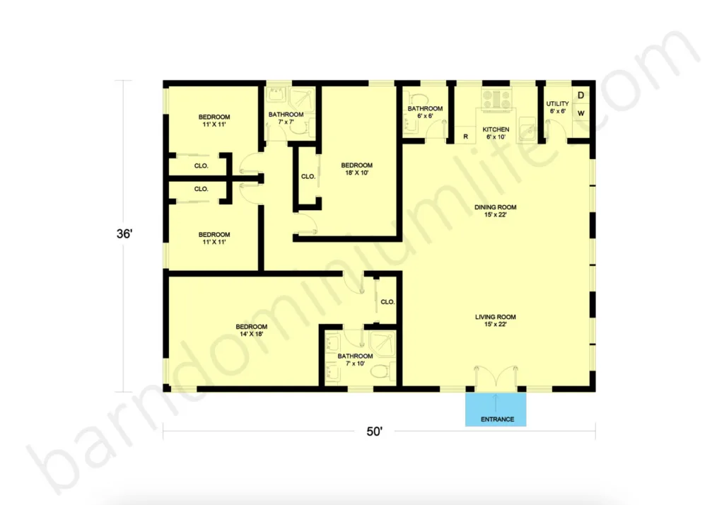 1800 sq ft barndominium floor plans