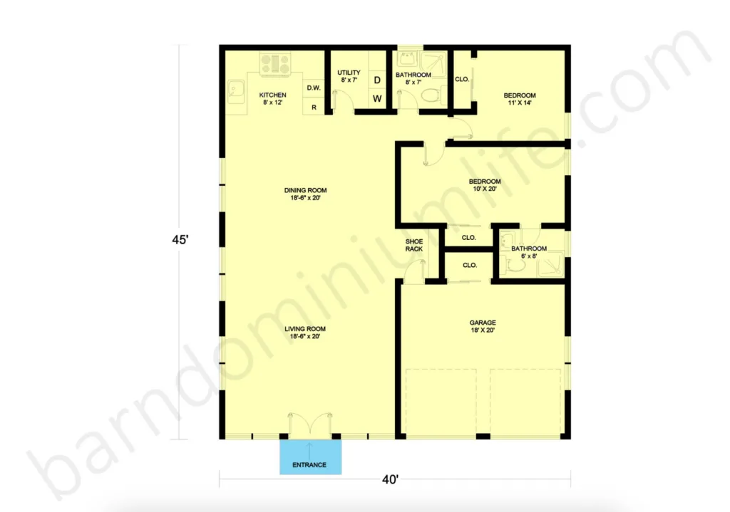 1800 sq ft barndominium floor plans