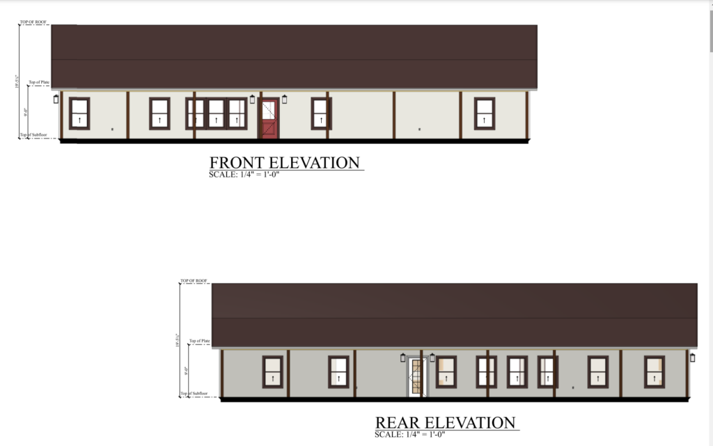PL-62522 Noah Front and Rear Elevation