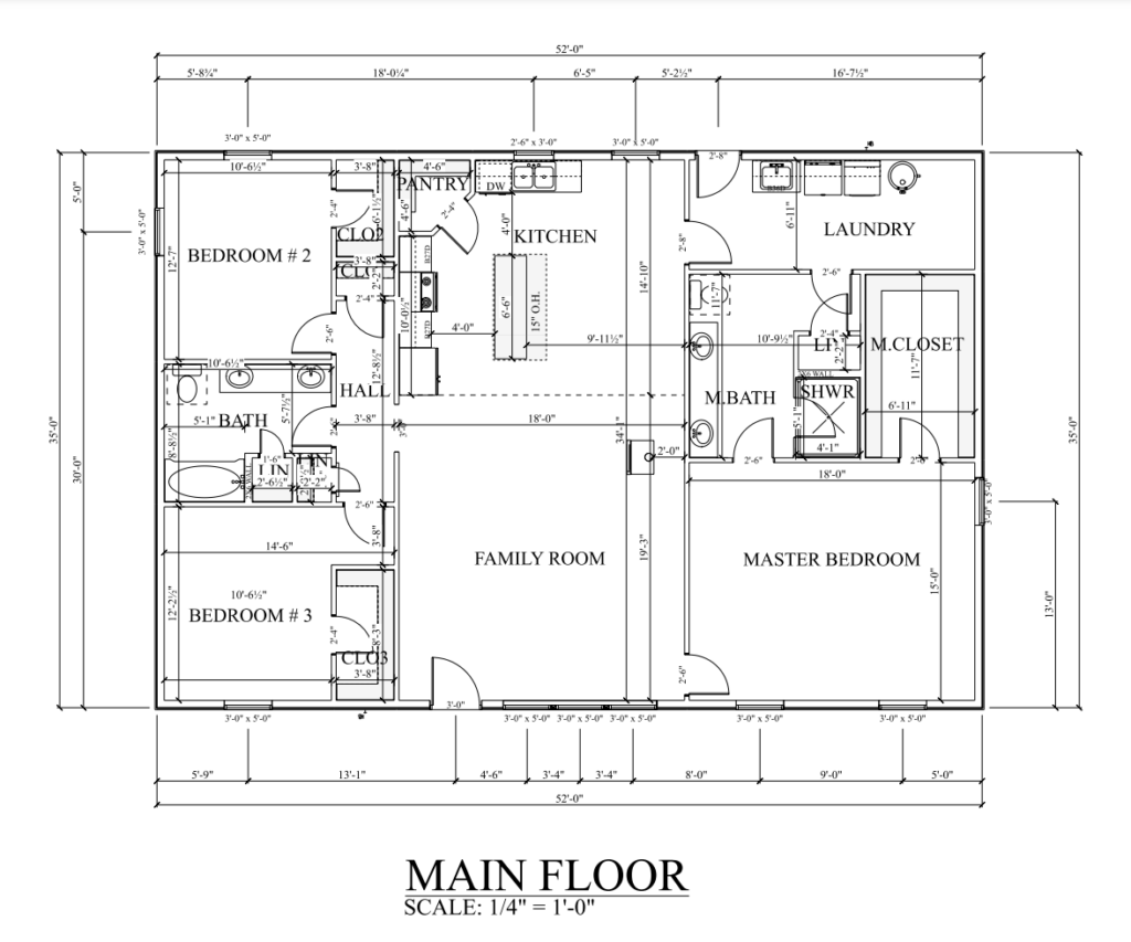 PL-69194 Florian Barndominium Floor Plan