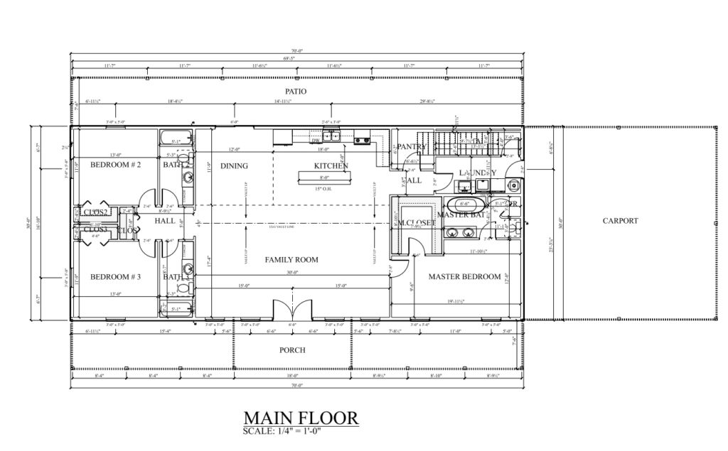 PL-69195 Sawyer Barndominium Floor Plan
