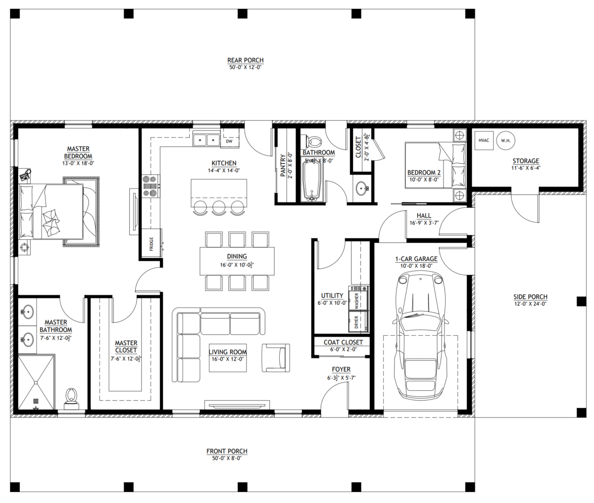 11 Outstanding 30x50 Barndominium Floor Plans [1500 Sq. Ft]