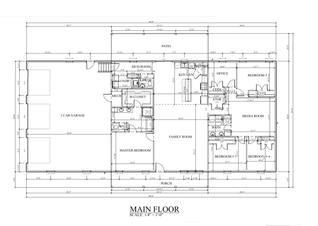 PL-69198 Shiloh Barndominium Floor Plan