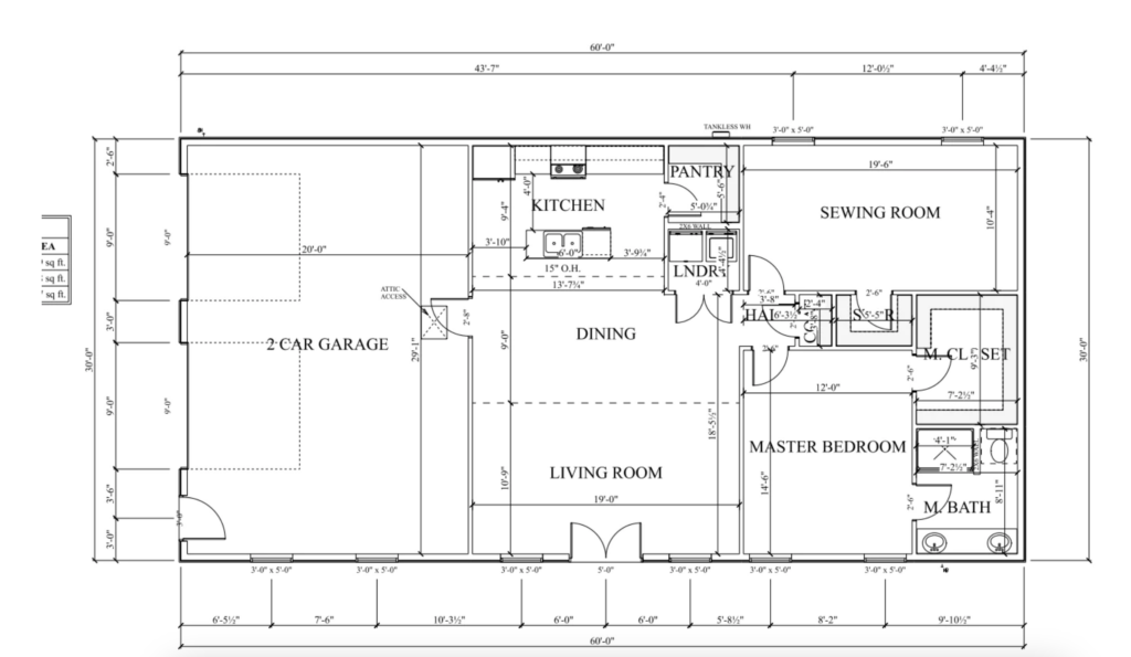 2 car garage barndominium floor plans