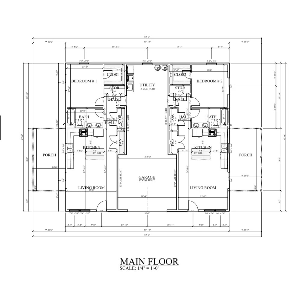 PL-69201 Timothy Barndominium Floor Plan