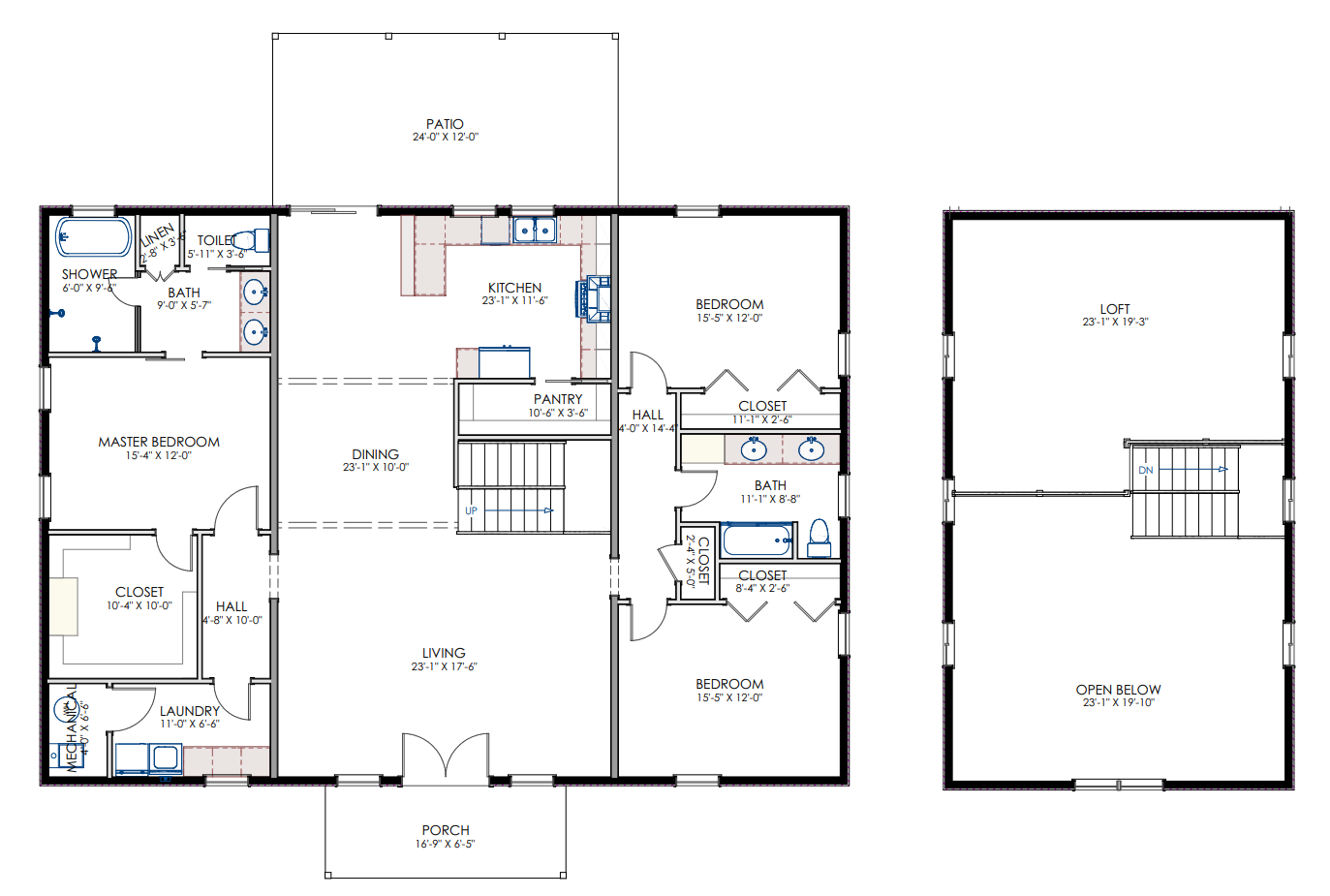 HC-24005 Tuscaloosa Barndominium House Plan - Barndominium Life