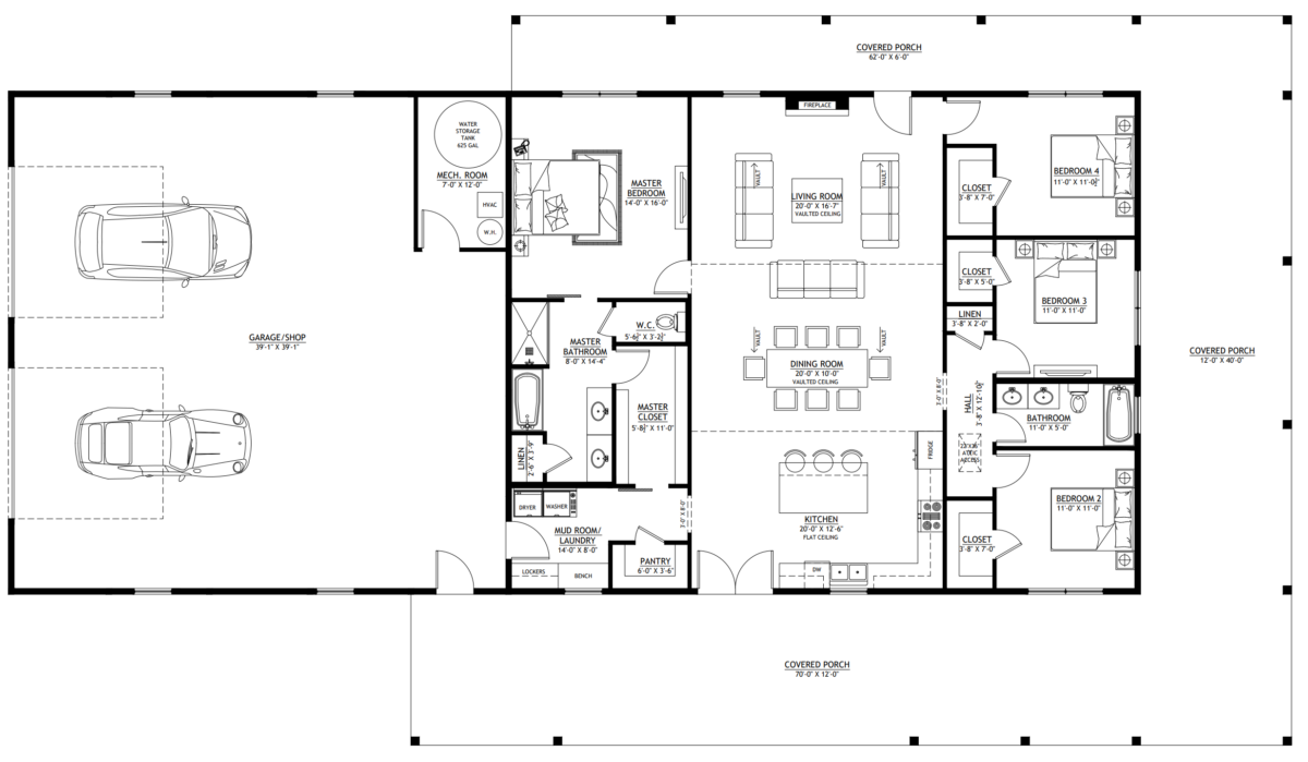 Outstanding 2000 Sq Ft Barndominium Floor Plans