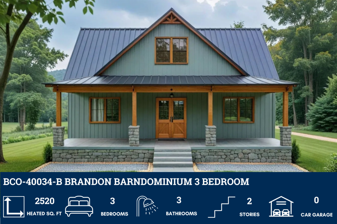 BCO-40034-B Brandon Barndominium House Plan - Barndominium Life