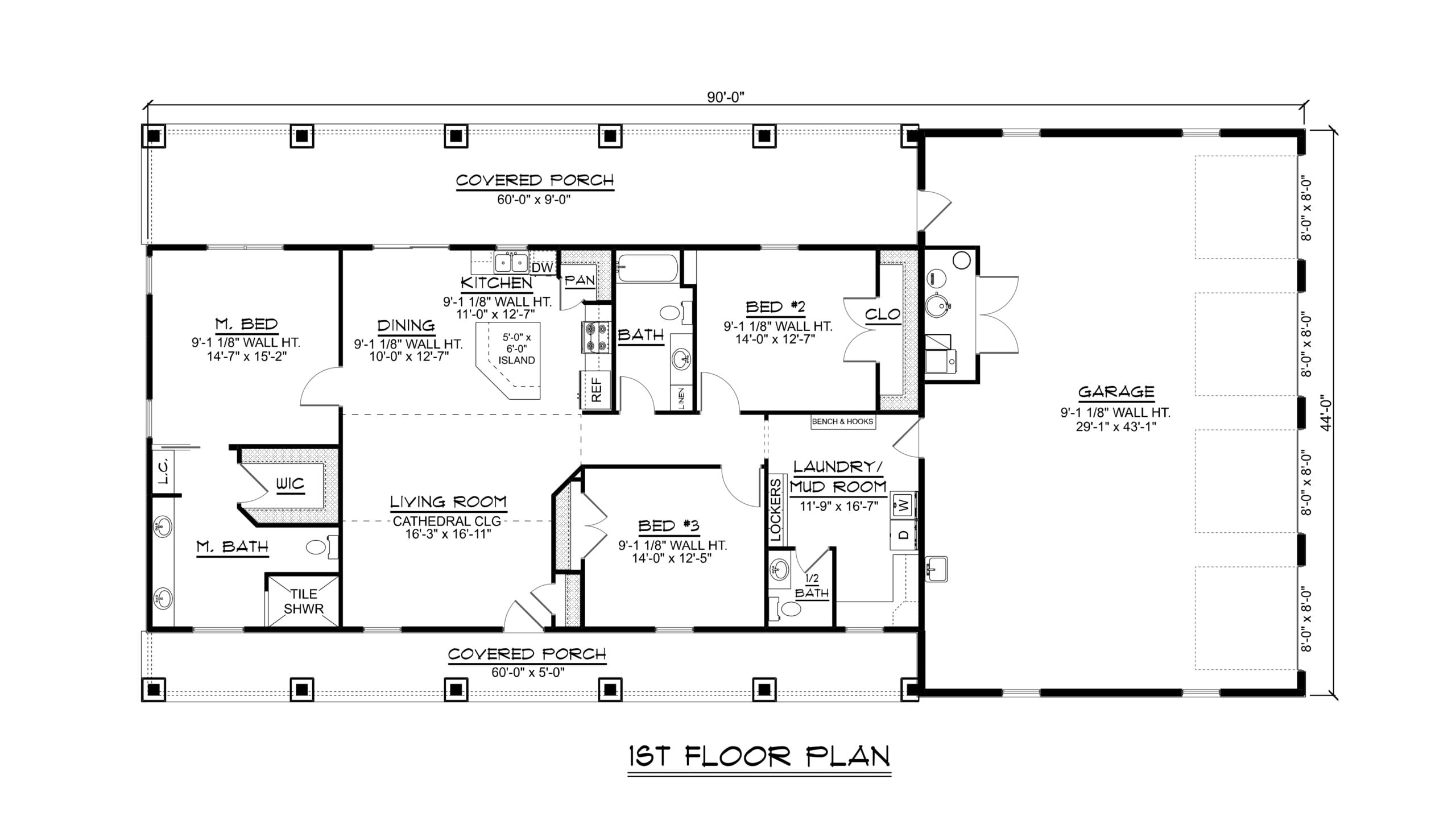 BG-20033 Lancaster Barndominium House Plan - Barndominium Life