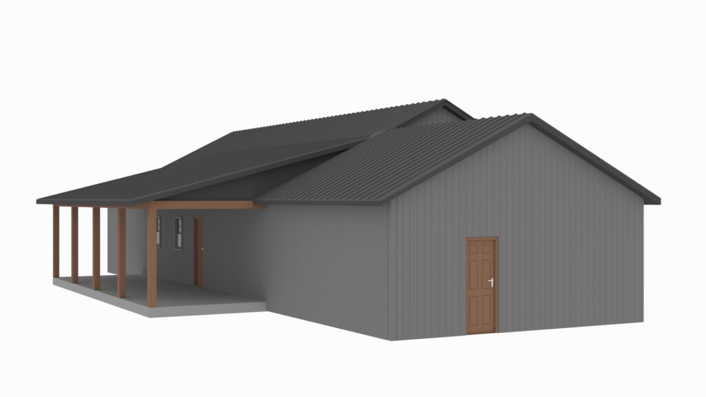 PL-61323 Angela Barndominium House Plan - Barndominium Life