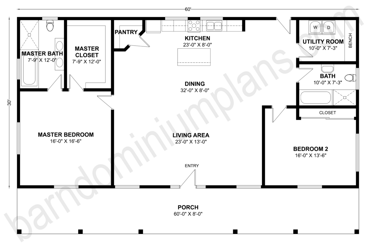 BCO-40112 Barndominium House Plan - Barndominium Life
