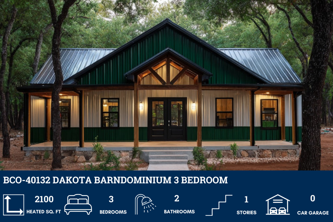 BCO-40132 Dakota Barndominium House Plan - Barndominium Life