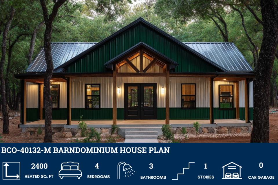 BCO-40132-M Barndominium House Plan - Barndominium Life