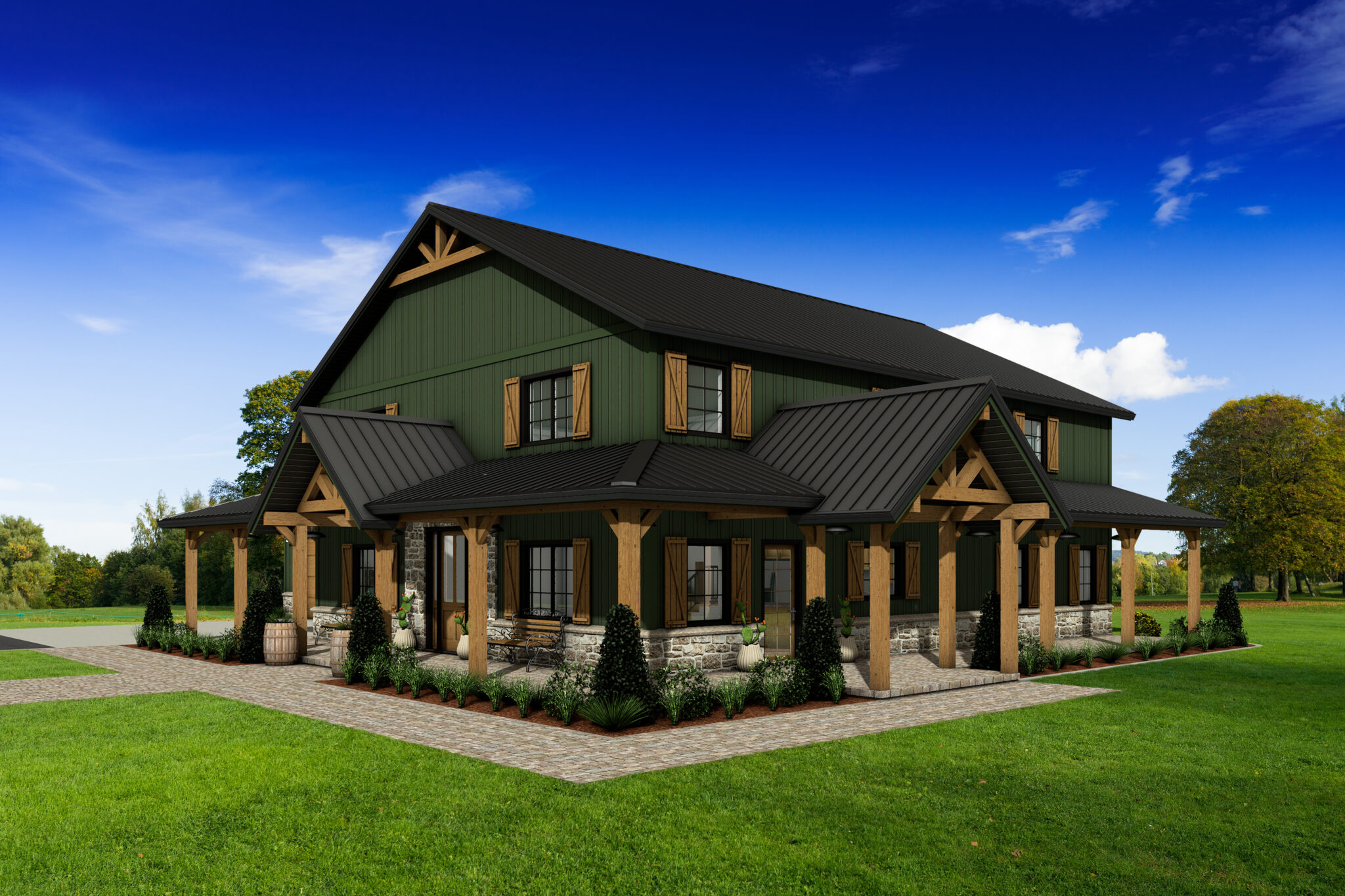 DR-111 Bryan Barndominium House Plan - Barndominium Life