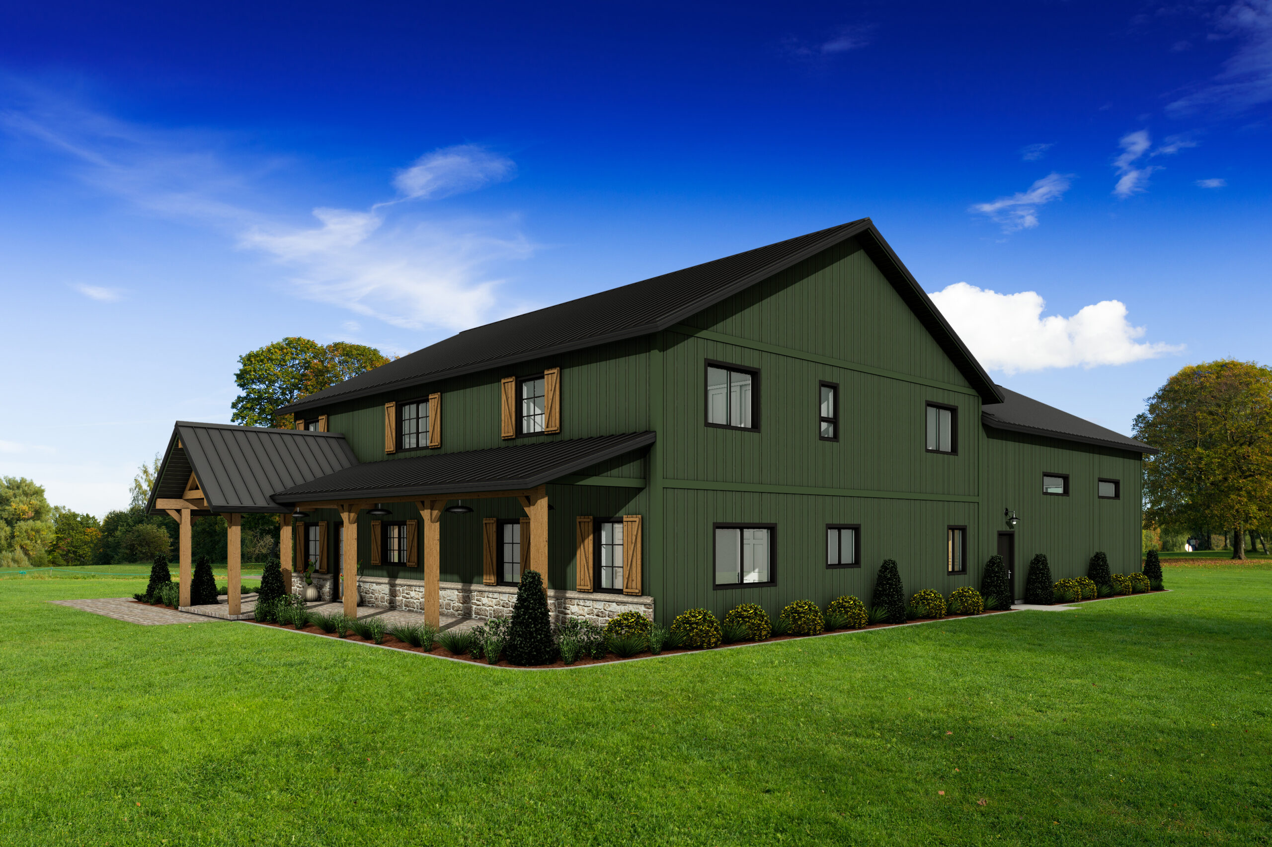 DR-111 Bryan Barndominium House Plan - Barndominium Life
