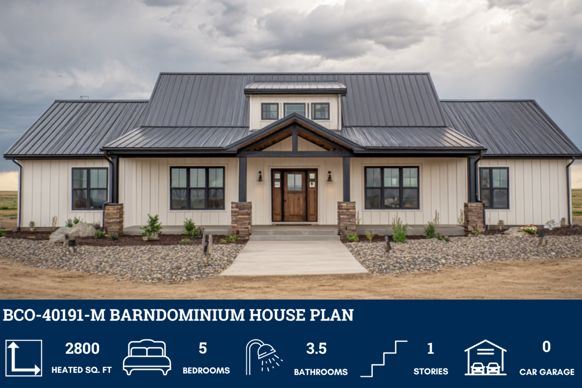 BCO-40191-M Barndominium House Plan - Barndominium Life