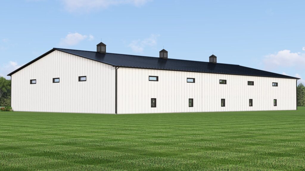 BG-20127 Adler Barndominium Shop Plan rendering