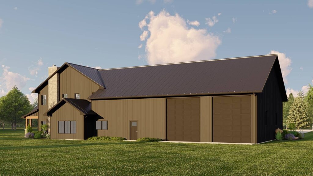 BG-20128 Ansel Barndominium House Plan rendering