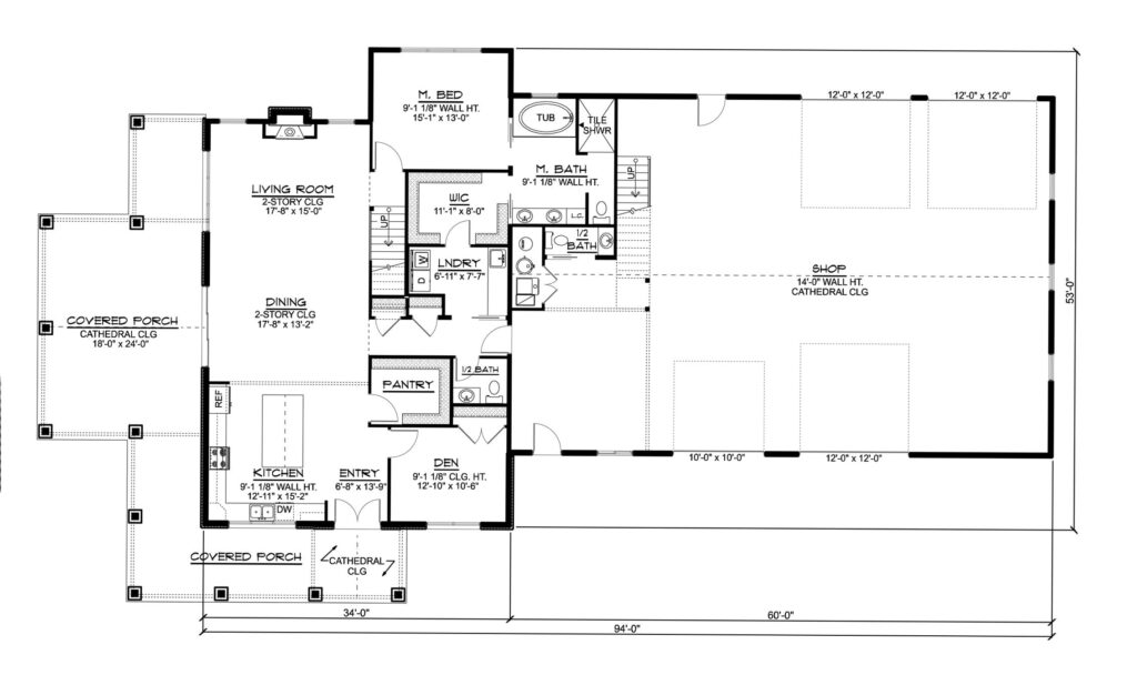 BG-20129 Bodie Barndominium House Plan floor plan