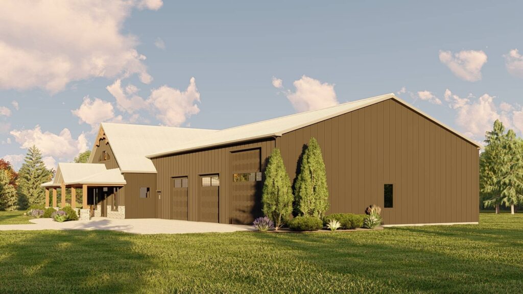 BG-20130 Cyrus Barndominium House Plan rendering