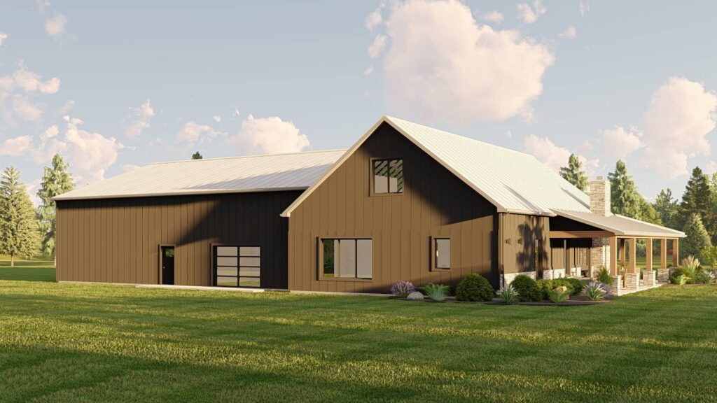BG-20130 Cyrus Barndominium House Plan rendering