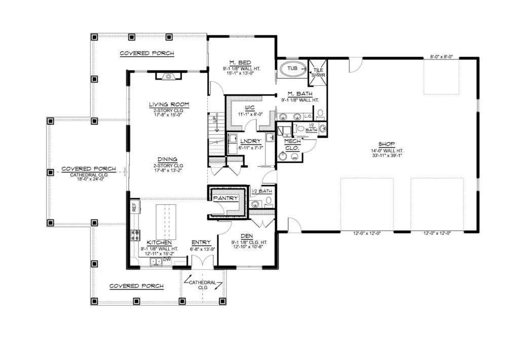 BG-20131 Darcy Barndominium House Plan floor plan