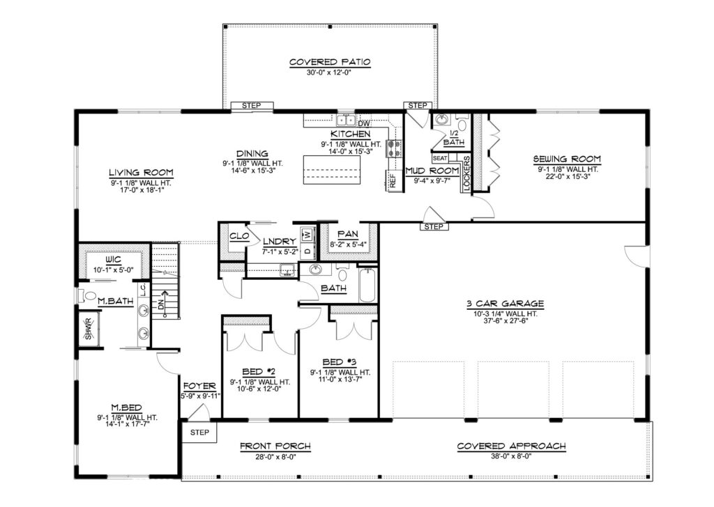 BG-20132 Georgia Barndominium House Plan floor plan