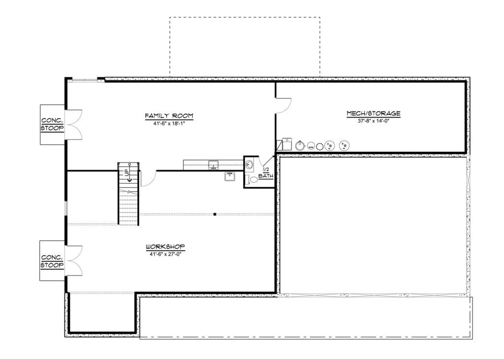 BG-20132 Georgia Barndominium House Plan floor plan