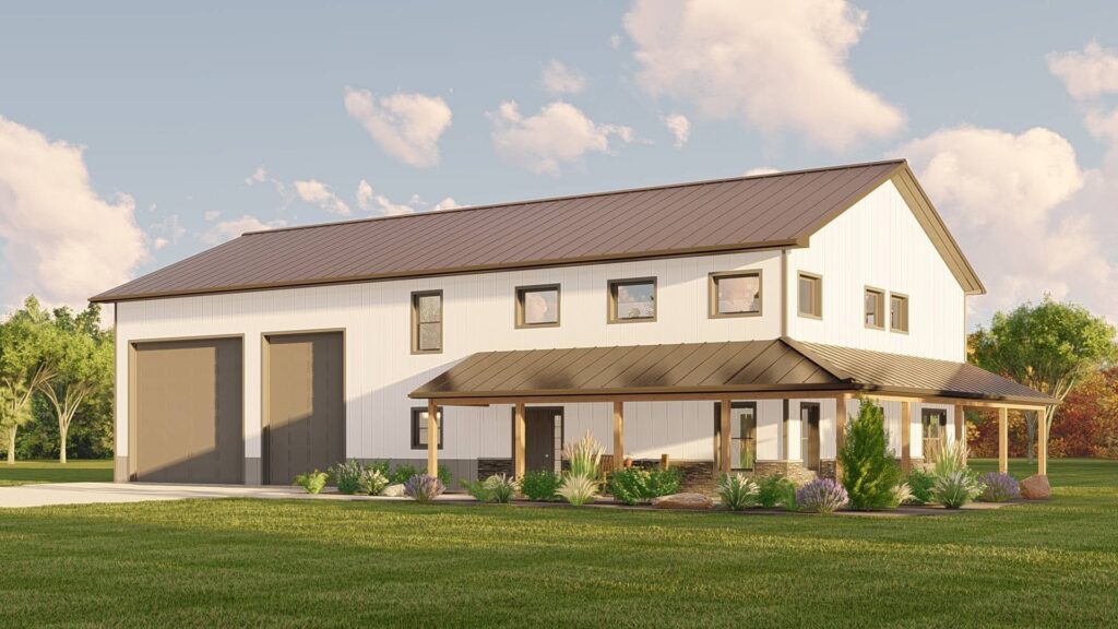 BG-20133 Greer Barndominium House Plan rendering
