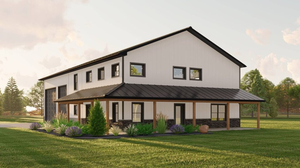BG-20133 Greer Barndominium House Plan rendering
