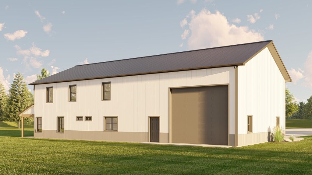 BG-20133 Greer Barndominium House Plan rendering
